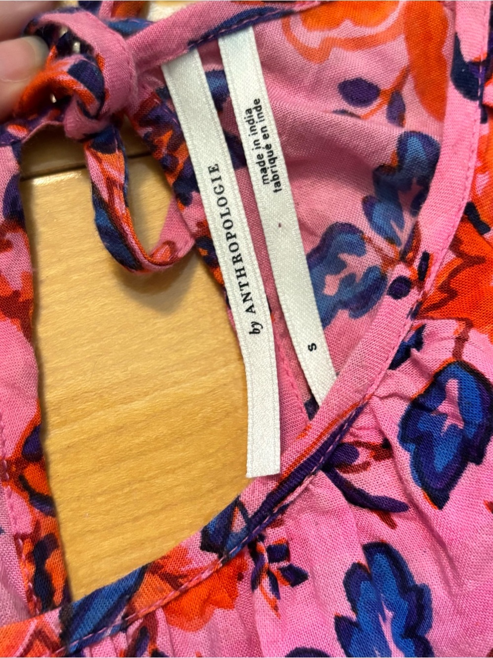 Anthropologie Mabel Mini Dress Tiered Floral Dress Womens Size Small Pink Purple - Picture 6 of 8